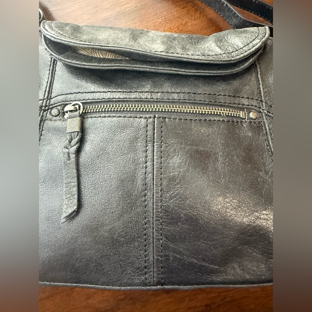The Sak Happy & Free Black Leather Crossbody Purse